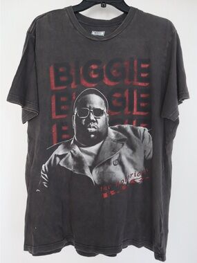 Men's Black Biggie Smalls Short-Sleeve Graphic Tee
